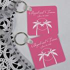 Personalized Tropical Wedding Favor Key Chain